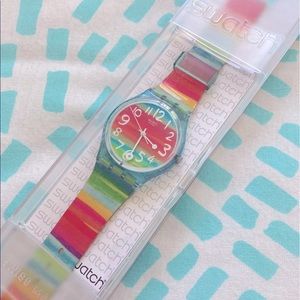Swatch watch - rainbow women’s watch
